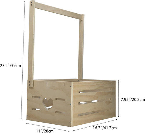 Wooden baby shower crate - wooden,
