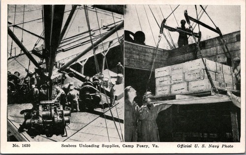 Wwii seabees unloading - seabees,