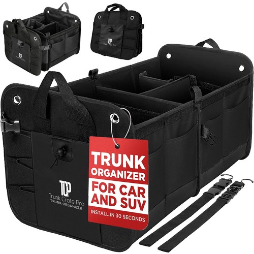 Large black car trunk - large,