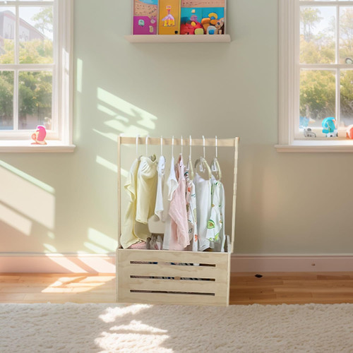 Wooden baby shower crate - shower,